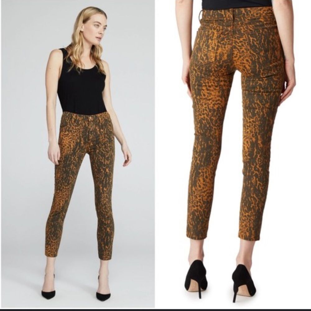 J Brand Alana High Rise  Crop Animal Print Jeans